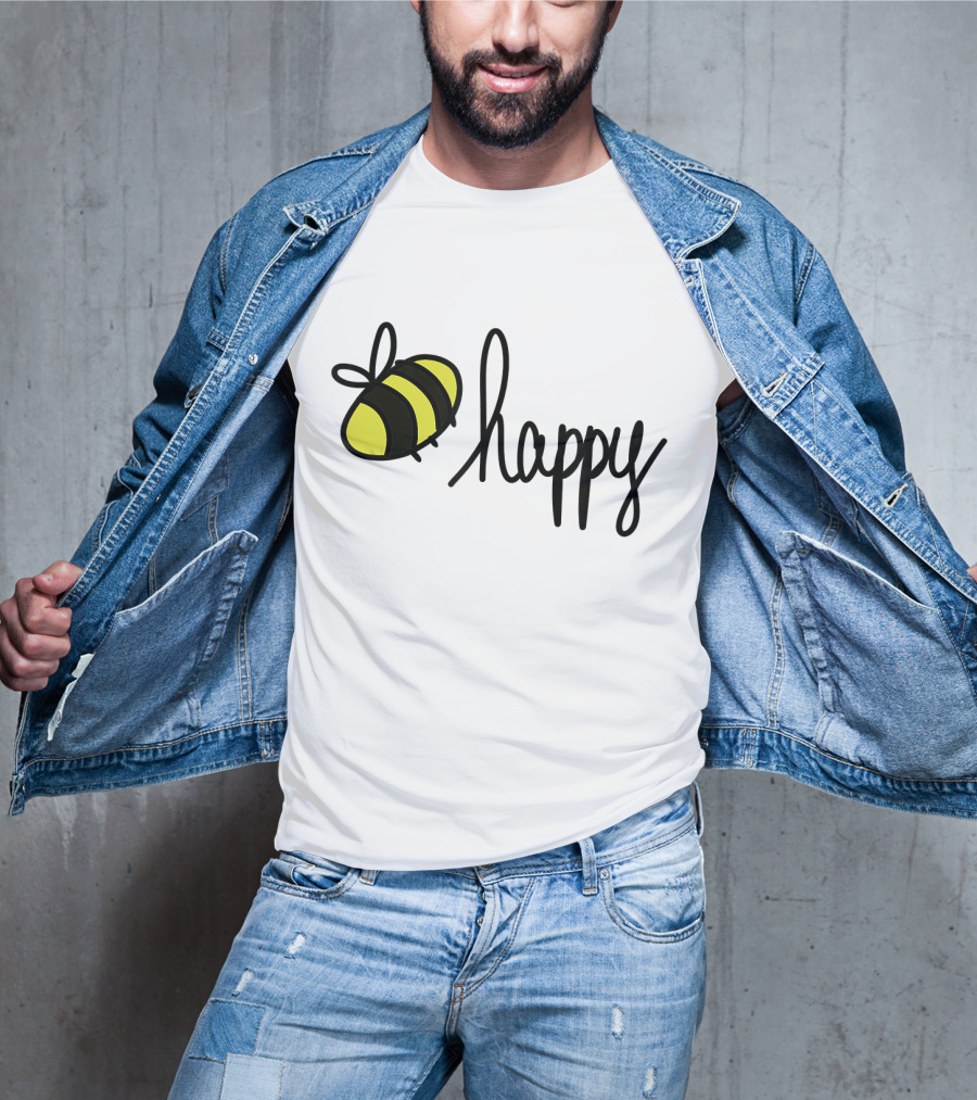 Happy Doodle Bee Handrawn T-Shirt