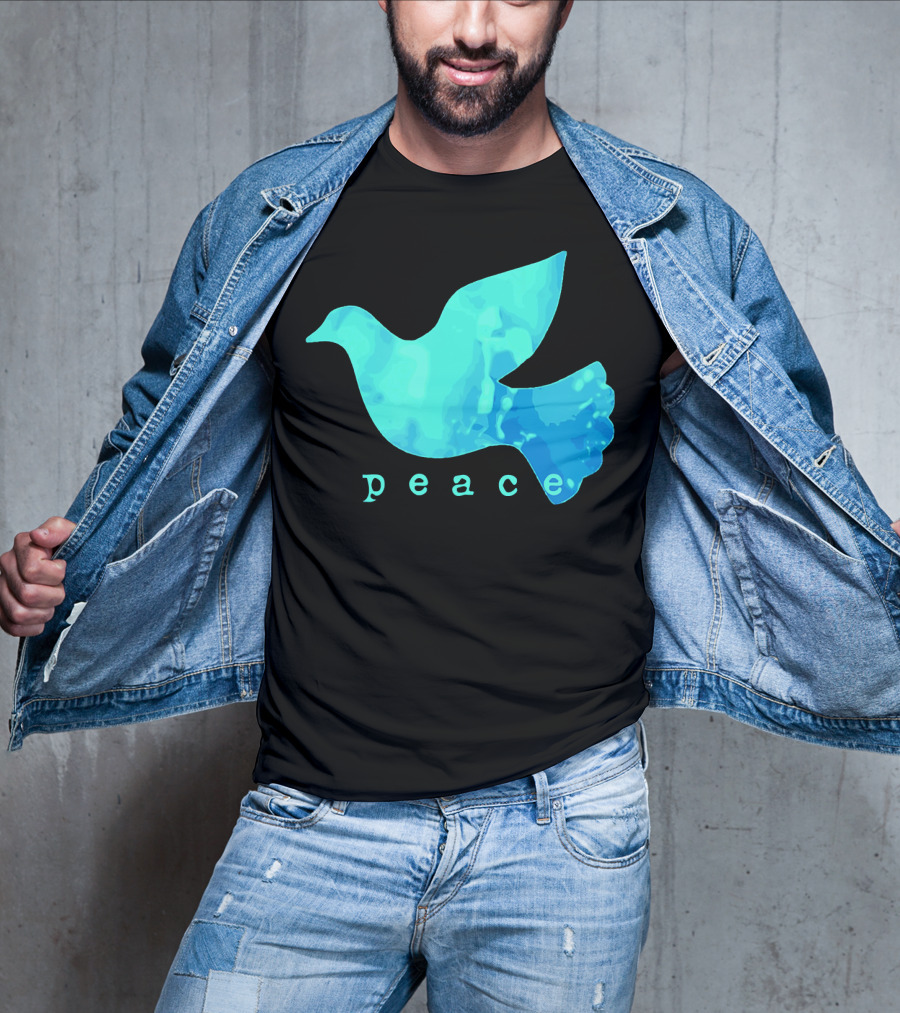 Dove Of Peace Blue Bird Affirma Peace T-Shirt