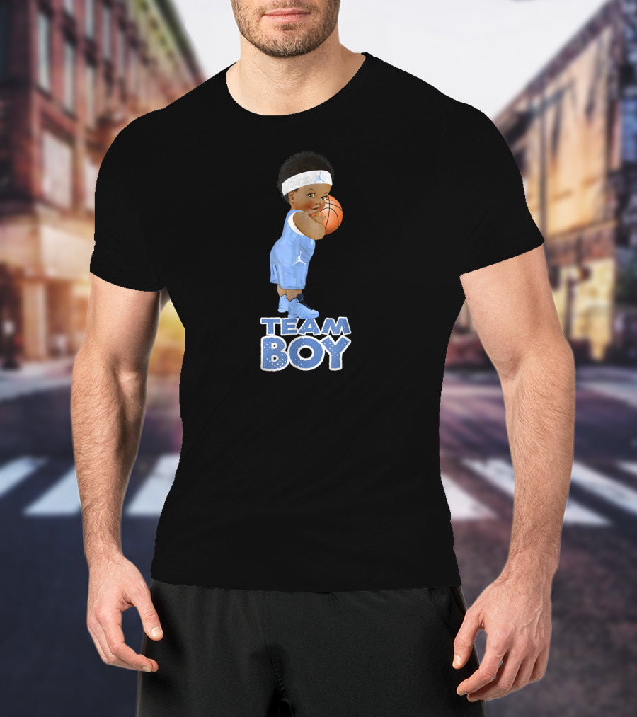 Team Boy Basketball Baby With Afro Hairstyle T-Shirt