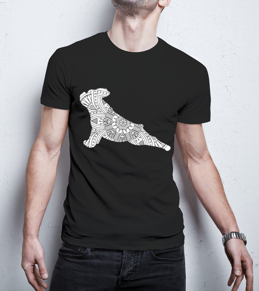 French Bulldog Yoga Mandala T-Shirt