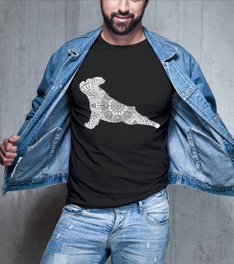 French Bulldog Yoga Mandala T-Shirt
