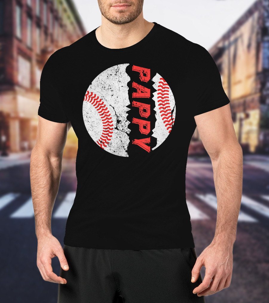 Pappy Funny Baseball Softball Crackle T-Shirt