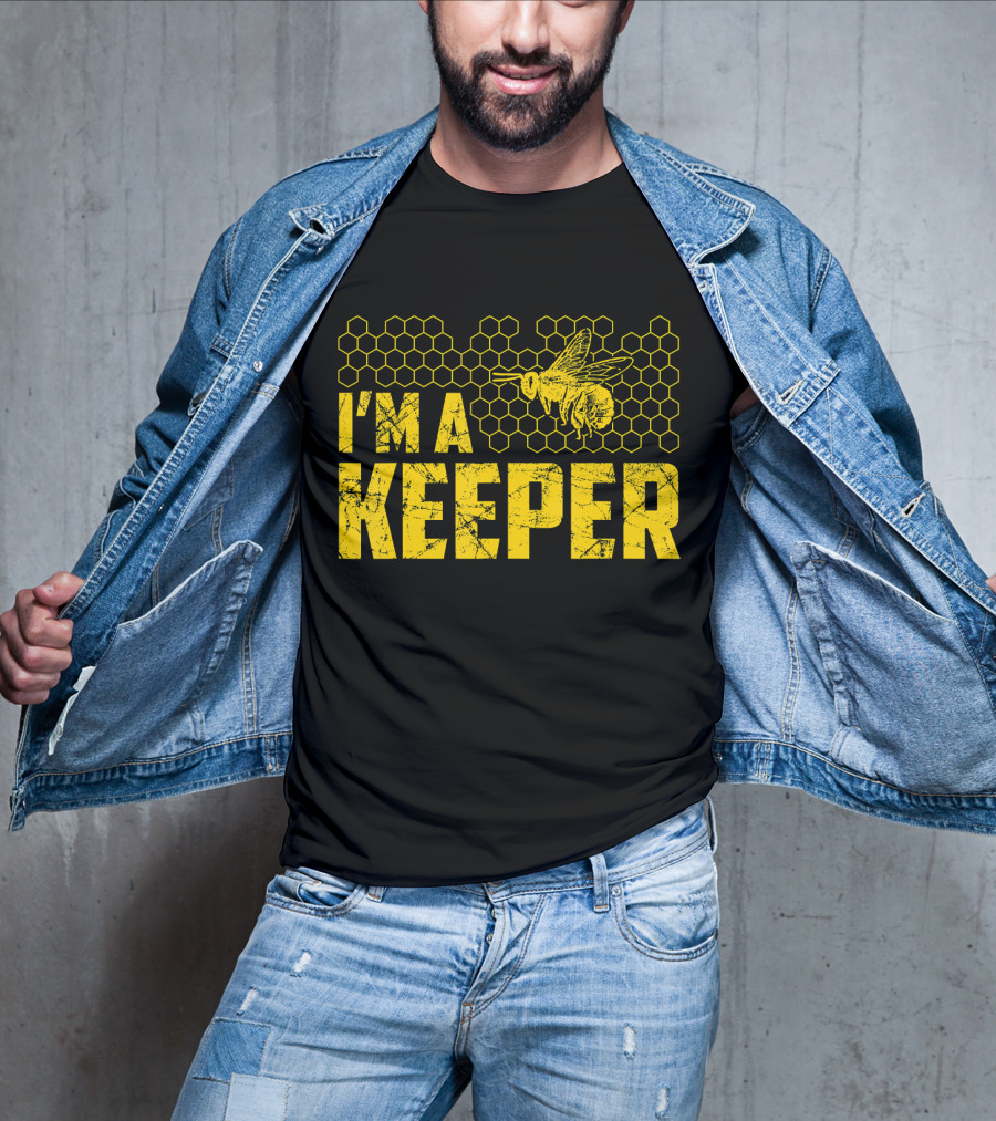 I'm A Keeper Beekeeping Honeycomb Bee T-Shirt