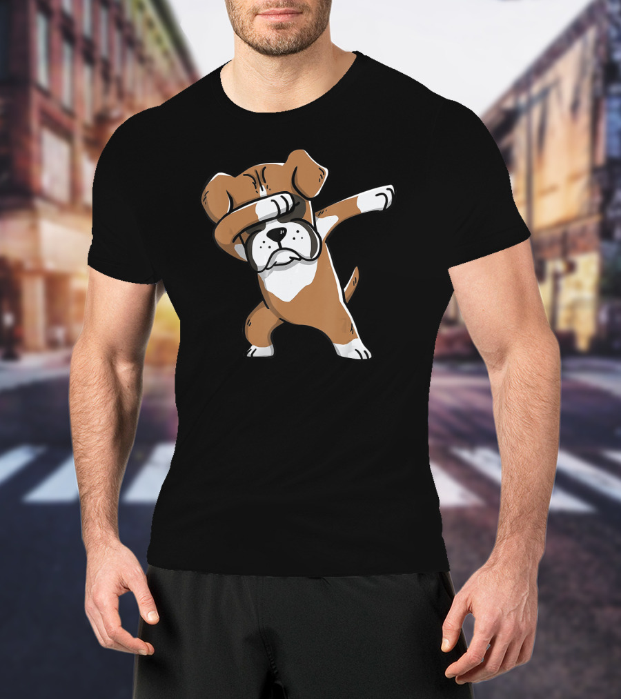 Dabbing Boxer Dog Birthday Party Fun T-Shirt