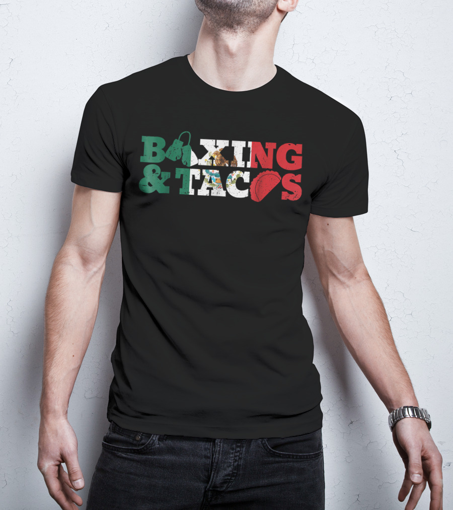 Boxing And Tacos Mexico Mexican Funny T-Shirt