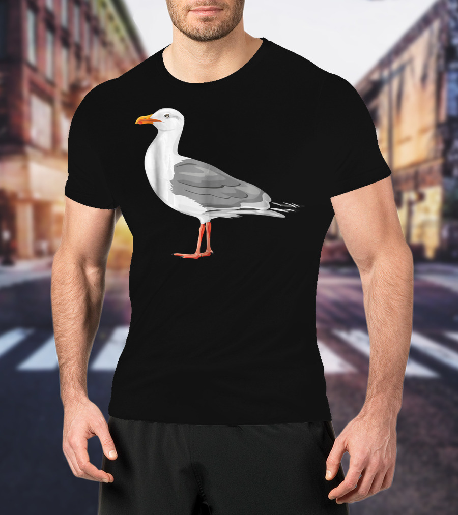 Funny Seagull Ocean Lover Coastal Bird T-Shirt