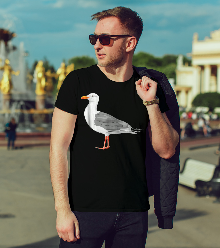 Funny Seagull Ocean Lover Coastal Bird T-Shirt