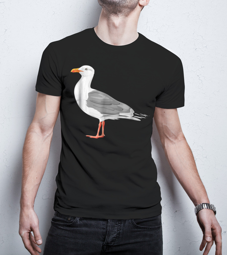 Funny Seagull Ocean Lover Coastal Bird T-Shirt