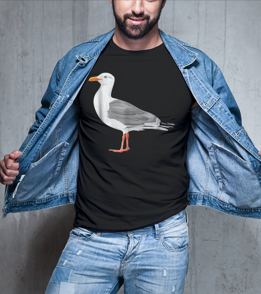 Funny Seagull Ocean Lover Coastal Bird T-Shirt