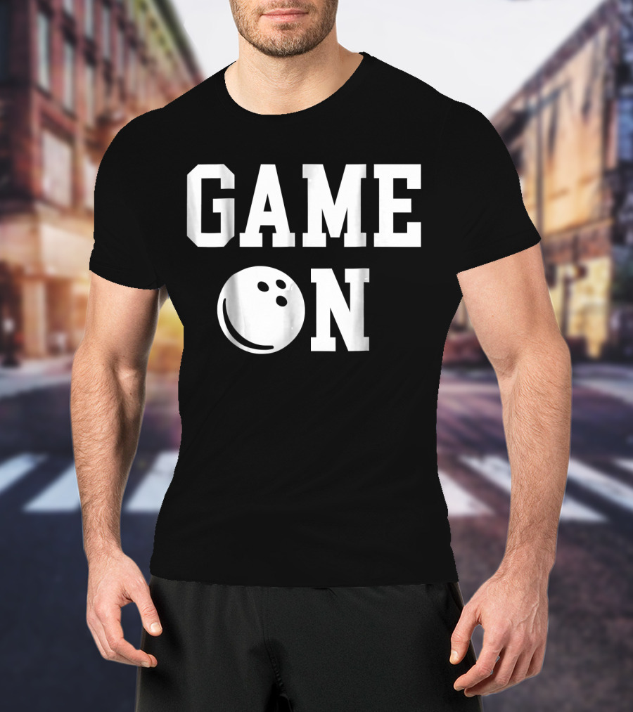GAME ON Bowling Ball Icon Strike T-Shirt