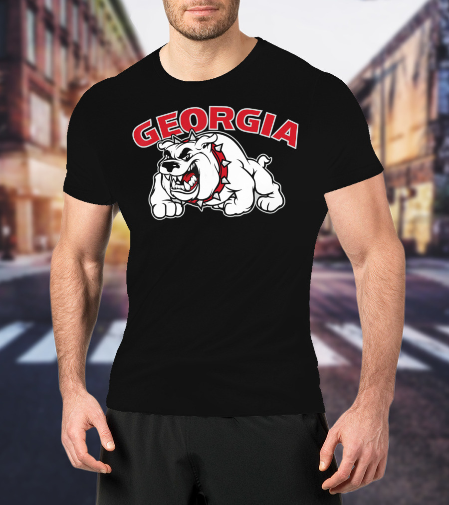 Georgia Bulldogs Aggressive Mascot Bulldog T-Shirt