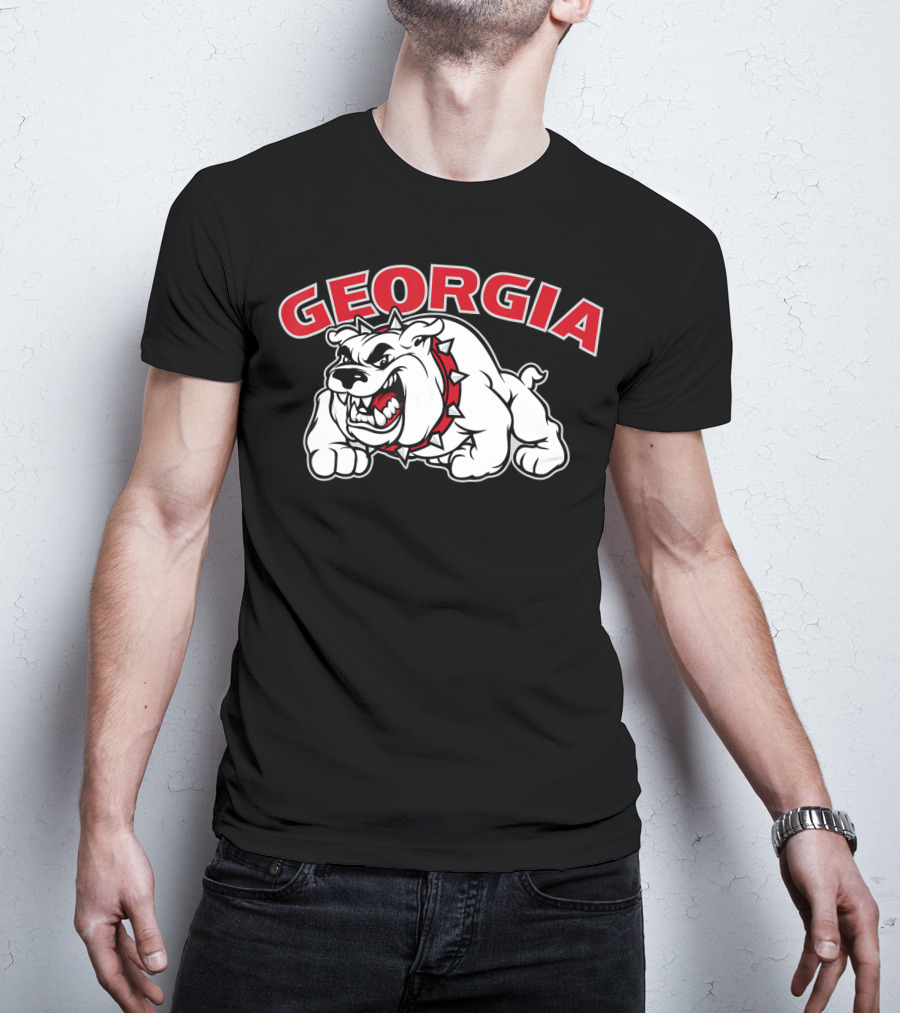 Georgia Bulldogs Aggressive Mascot Bulldog T-Shirt