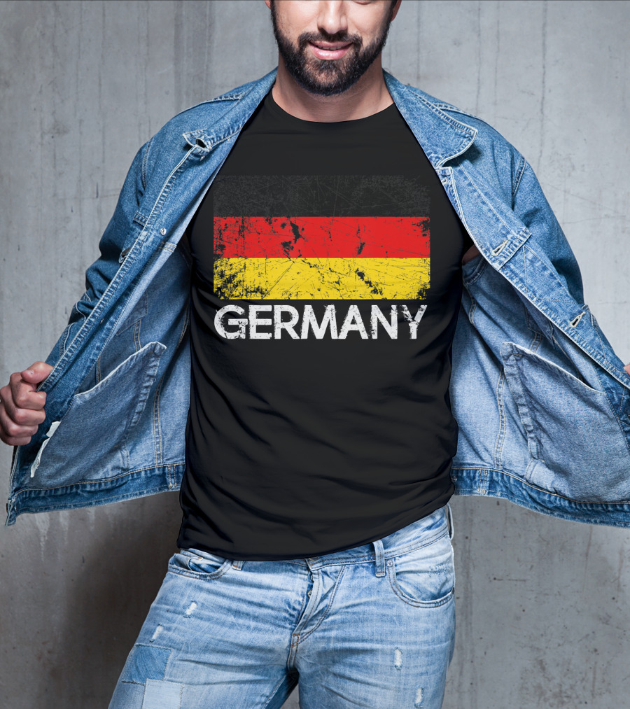 German Flag Vintage Germany Black Red Yellow Classic T-Shirt