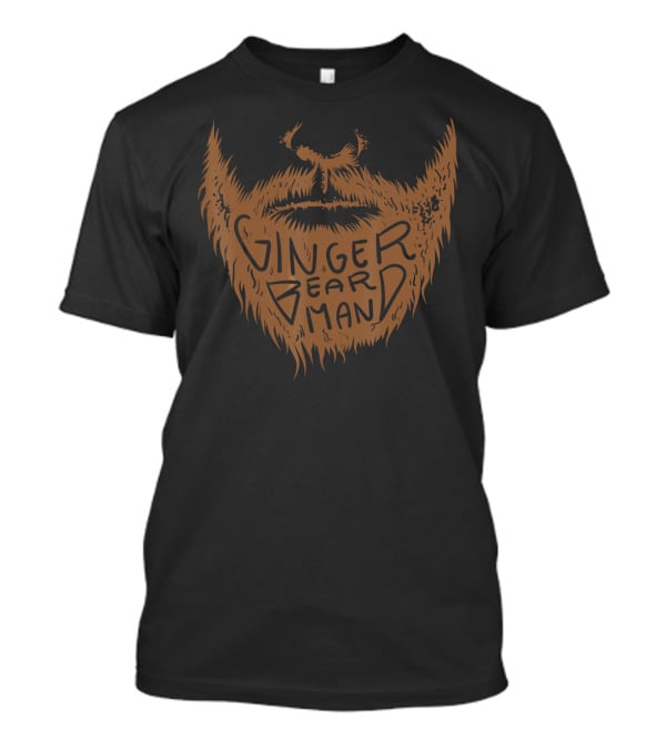 Ginger Beard Man Cute Mysterious Red Whiskered Face T-Shirt
