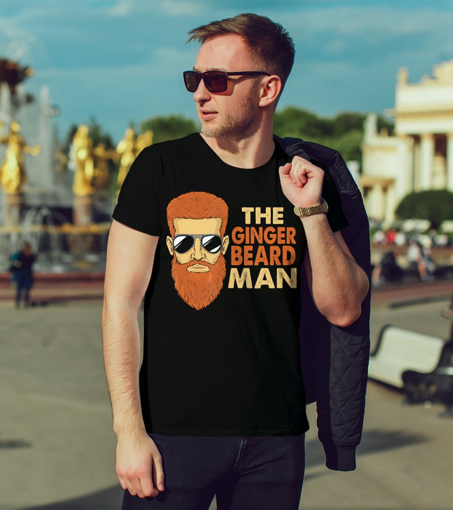 THE GINGER BEARD MAN Dark Red Brown Hair T-Shirt