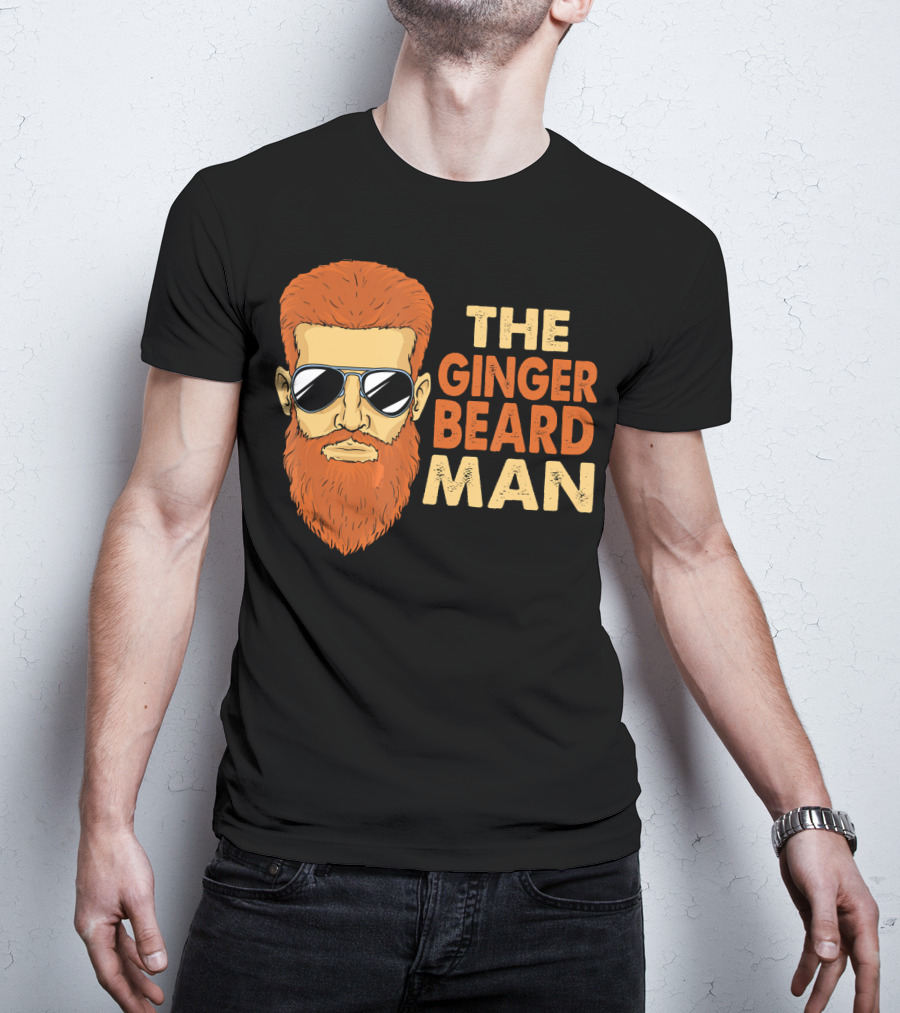 THE GINGER BEARD MAN Dark Red Brown Hair T-Shirt