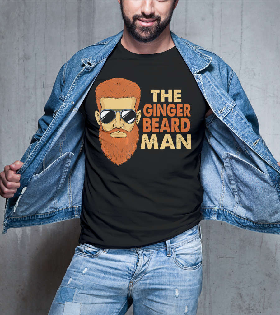 THE GINGER BEARD MAN Dark Red Brown Hair T-Shirt