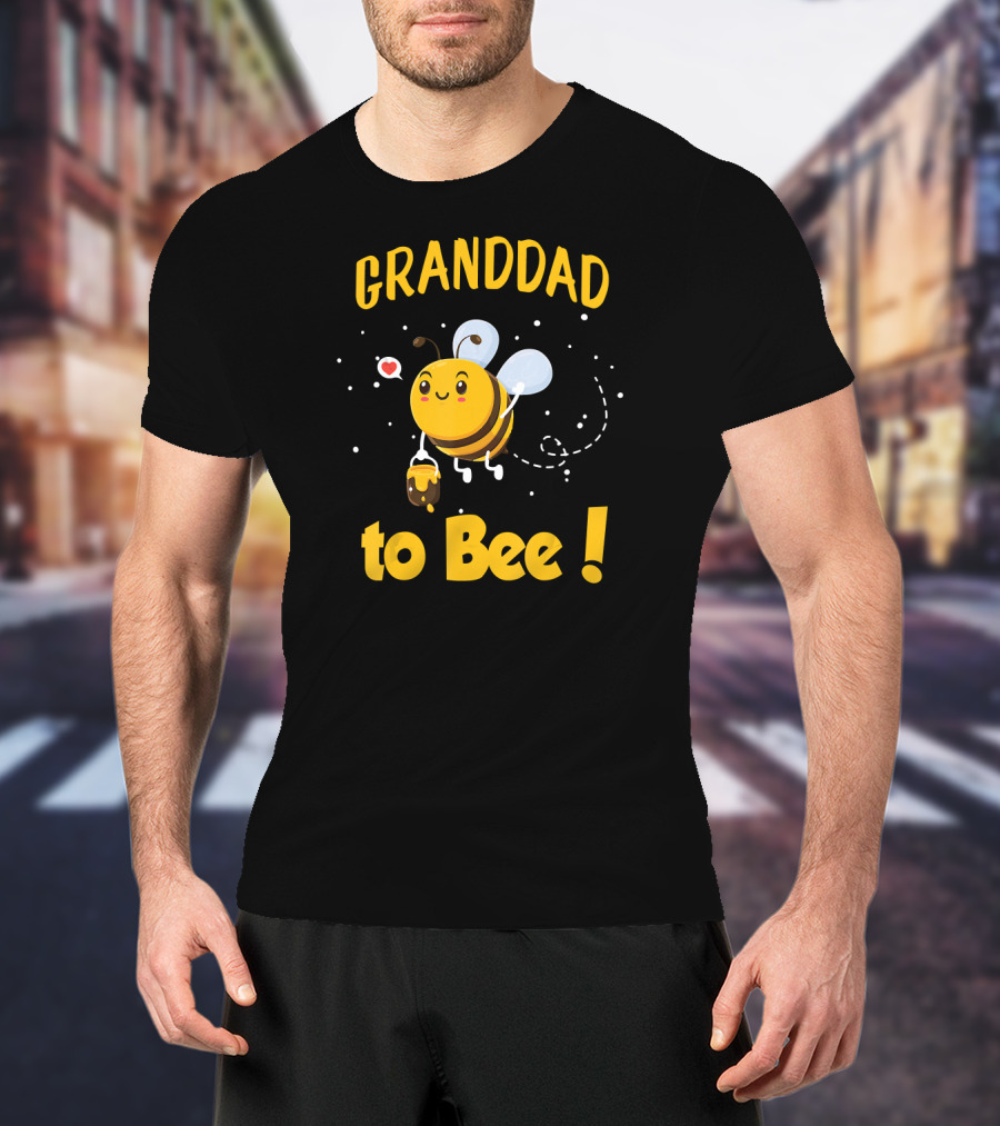 Granddad To Bee Granddad With Happy Bee And Heart T-Shirt