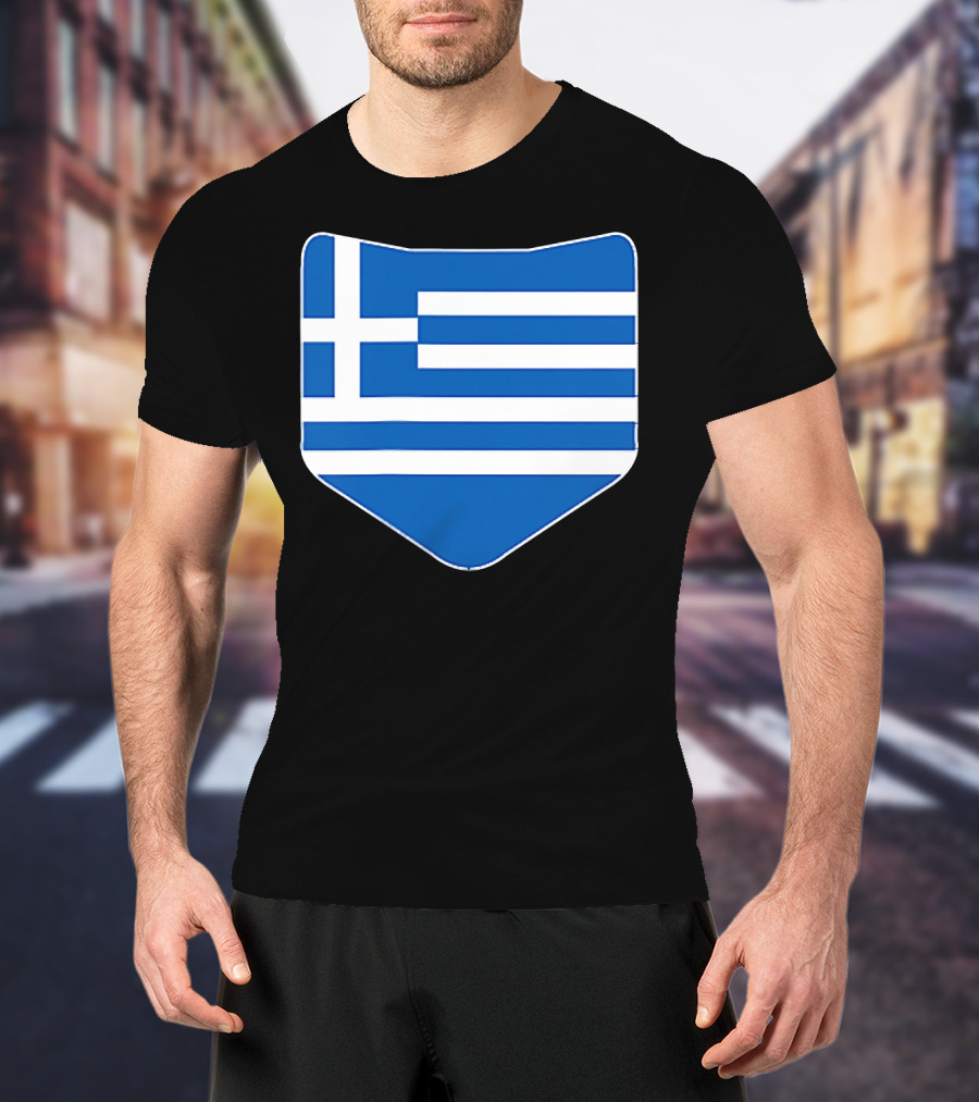 Greece Flag Shield Emblem T-Shirt