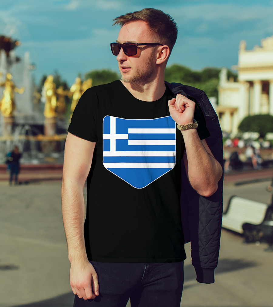 Greece Flag Shield Emblem T-Shirt