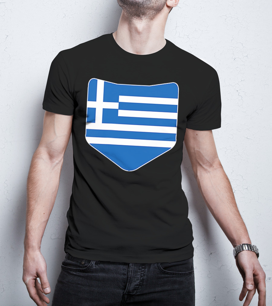 Greece Flag Shield Emblem T-Shirt