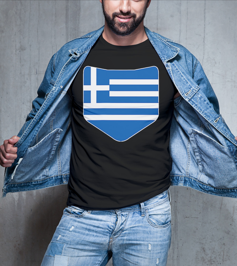 Greece Flag Shield Emblem T-Shirt