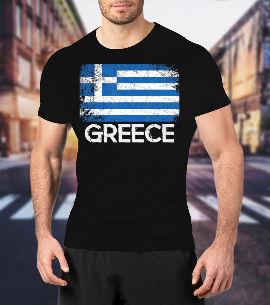 Greek Flag Vintage Greece Made In Gree T-Shirt