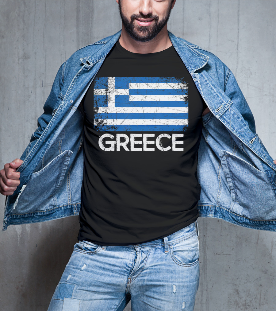 Greek Flag Vintage Greece Made In Gree T-Shirt