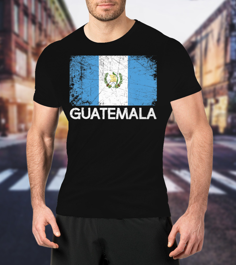 Vintage Guatemalan Flag Distressed Guatemala Emblem T-Shirt