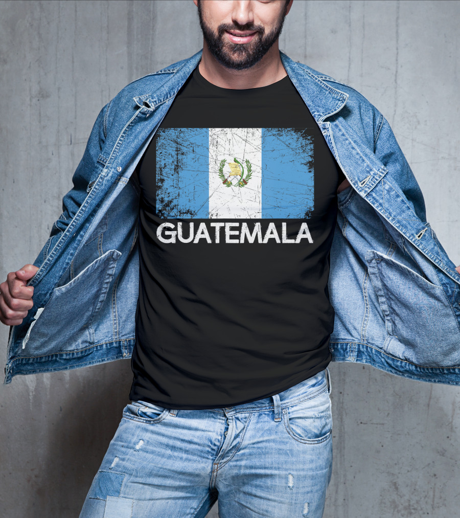 Vintage Guatemalan Flag Distressed Guatemala Emblem T-Shirt