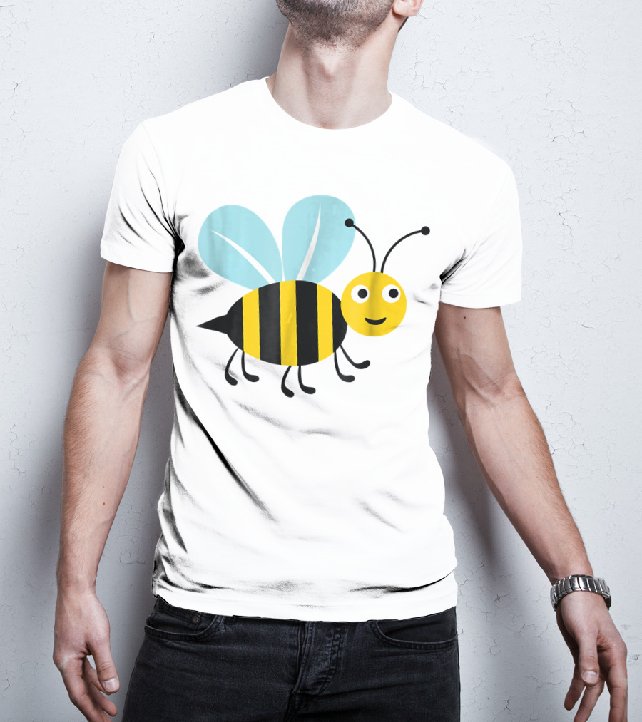 Happy Honey Bee Cute Cartoon T-Shirt