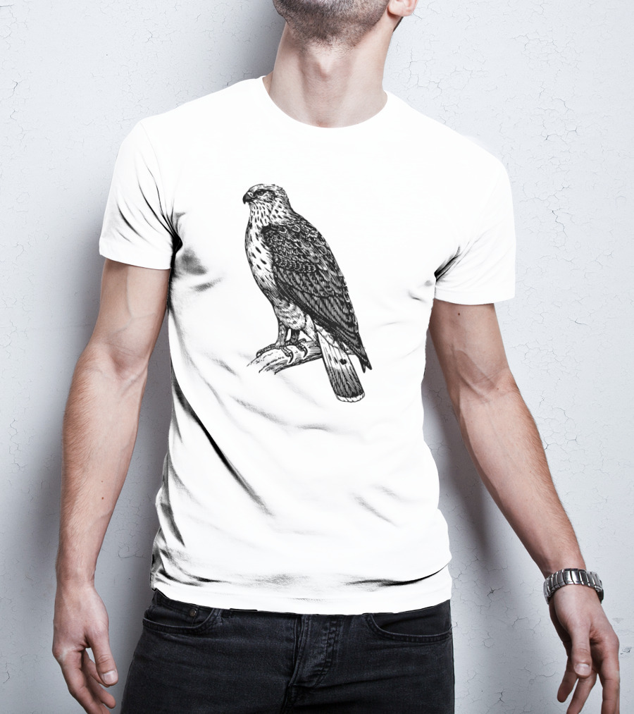Hawk Ornithology Black Bird T-Shirt