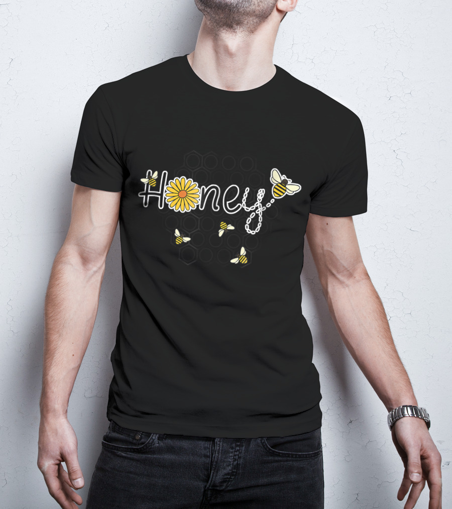 Honey Flower Honeybees Honeycomb Beekeeper T-Shirt