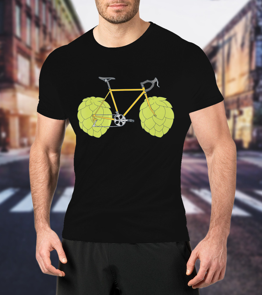 Hop Bike Beer Bicycle Cycle With Hops Wheels T-Shirt