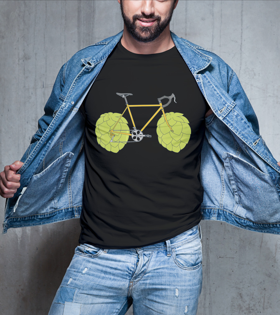 Hop Bike Beer Bicycle Cycle With Hops Wheels T-Shirt