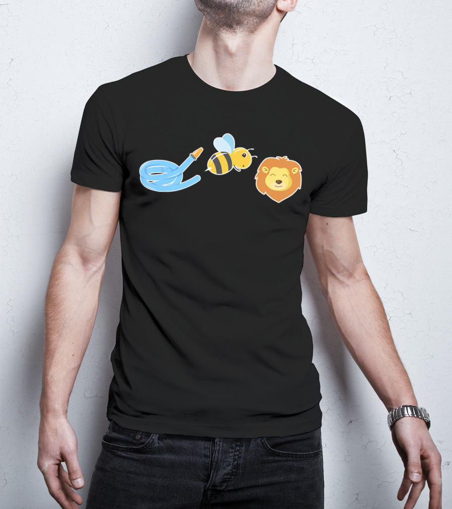 Hose Bee Lion Animal Funny Graphic Tee Wordplay T-Shirt