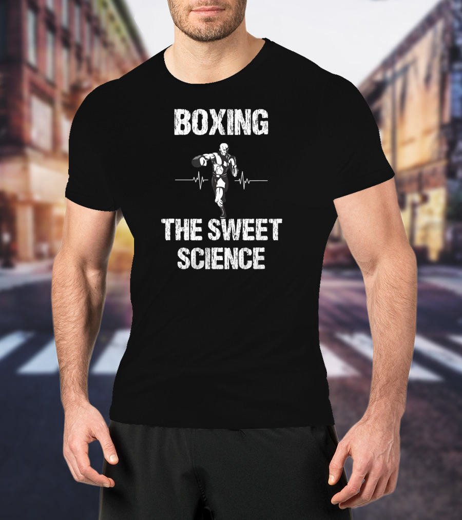 Boxing The Sweet Science Heartbeat Fighter T-Shirt
