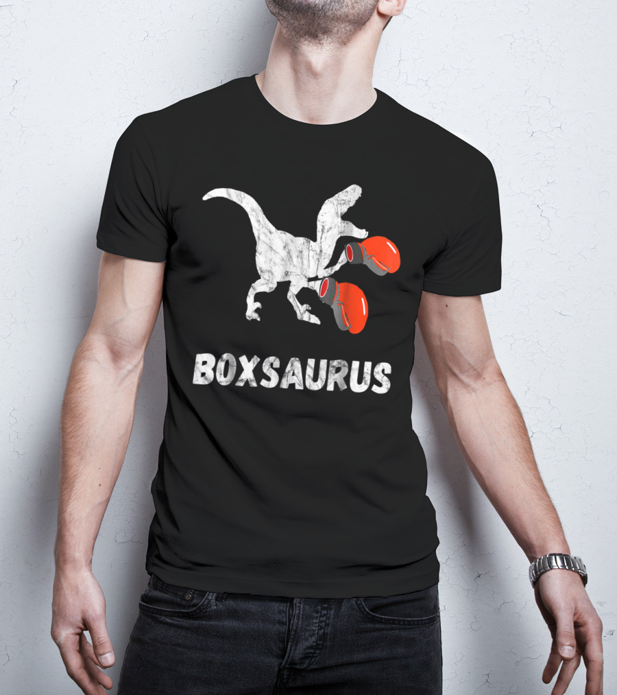 Boxsaurus Dinosaur Boxing Gloves MMA T-Shirt