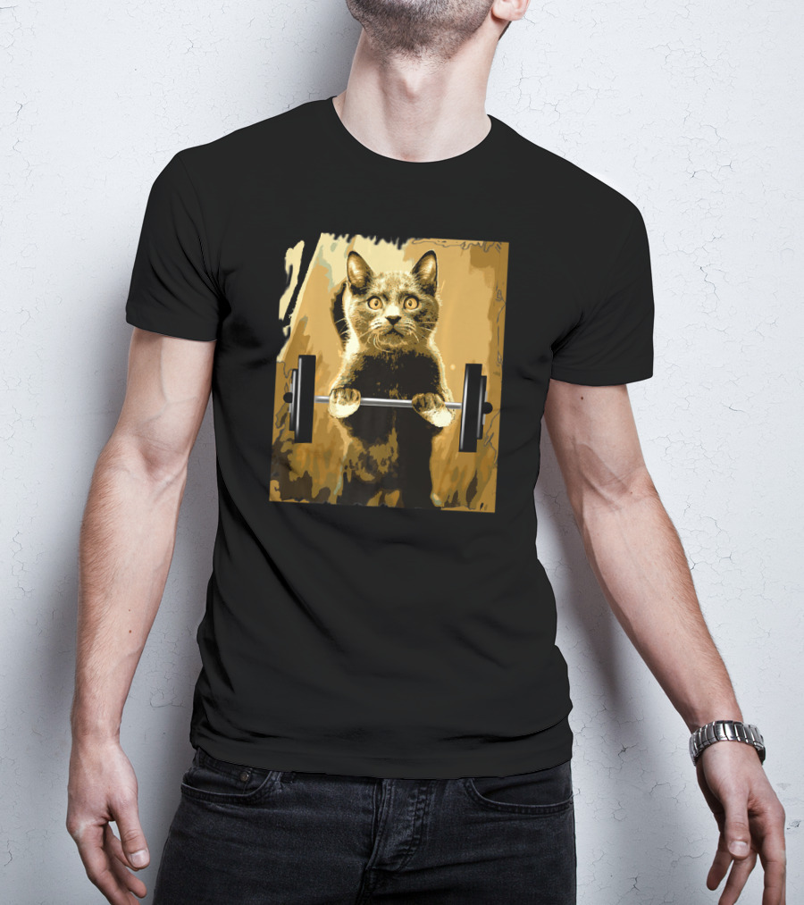 Cat Lifting Weightlifting Cat Training Strength T-Shirt