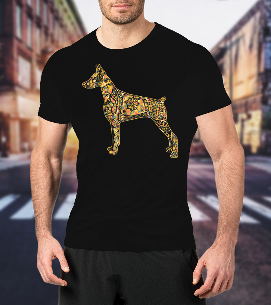Doberman Pinscher Mandala T-Shirt