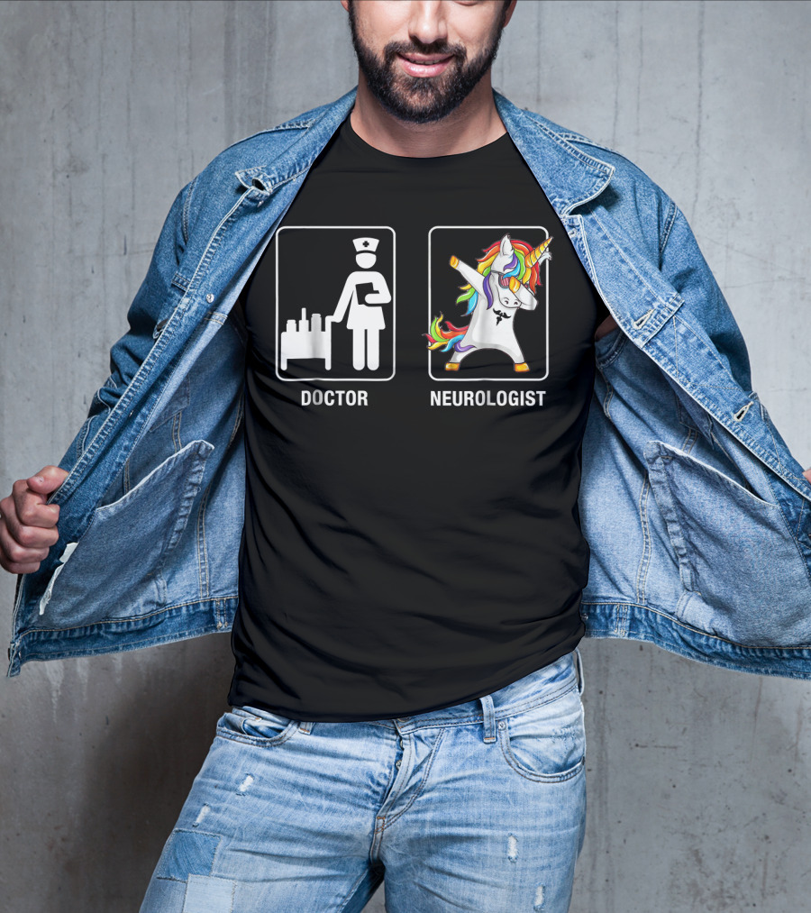 Doctor Neurologist Unicorn Dabbing T-Shirt