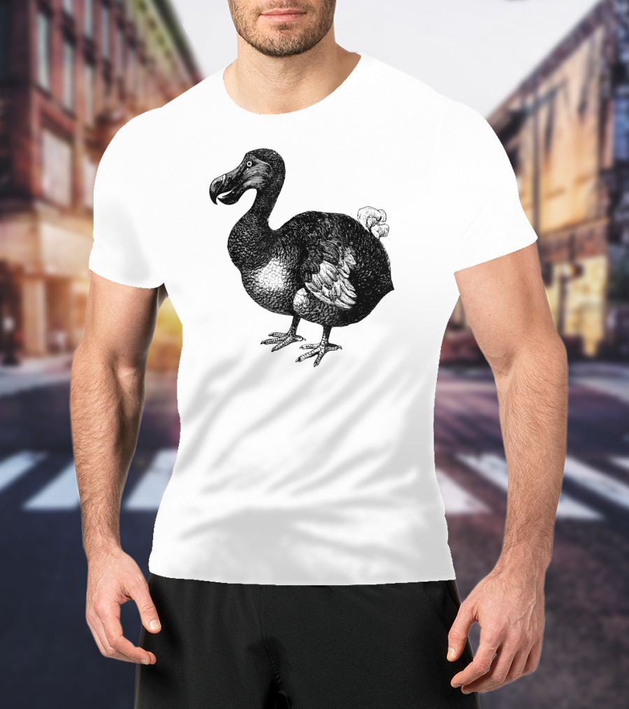 Dodo Bird Ornithology Black Line T-Shirt