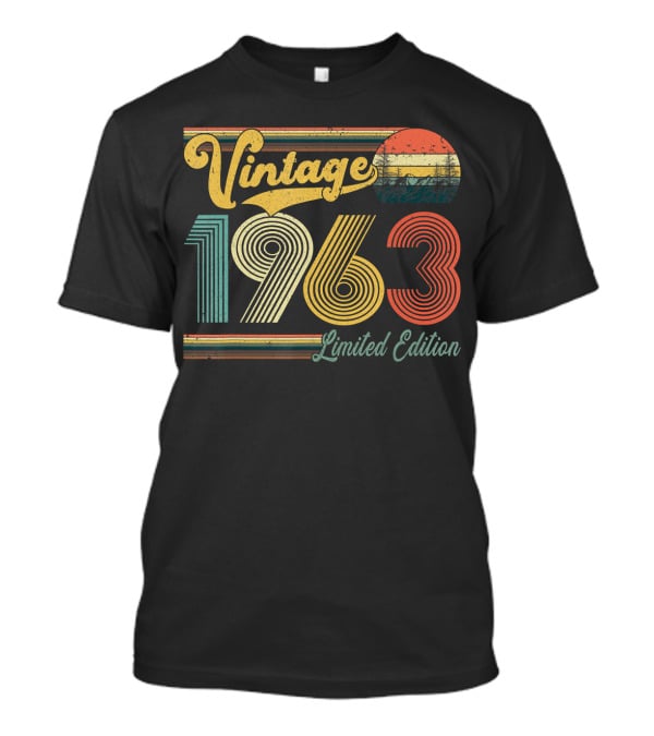 Vintage 1963 Retro Sunset Stripe T-Shirt