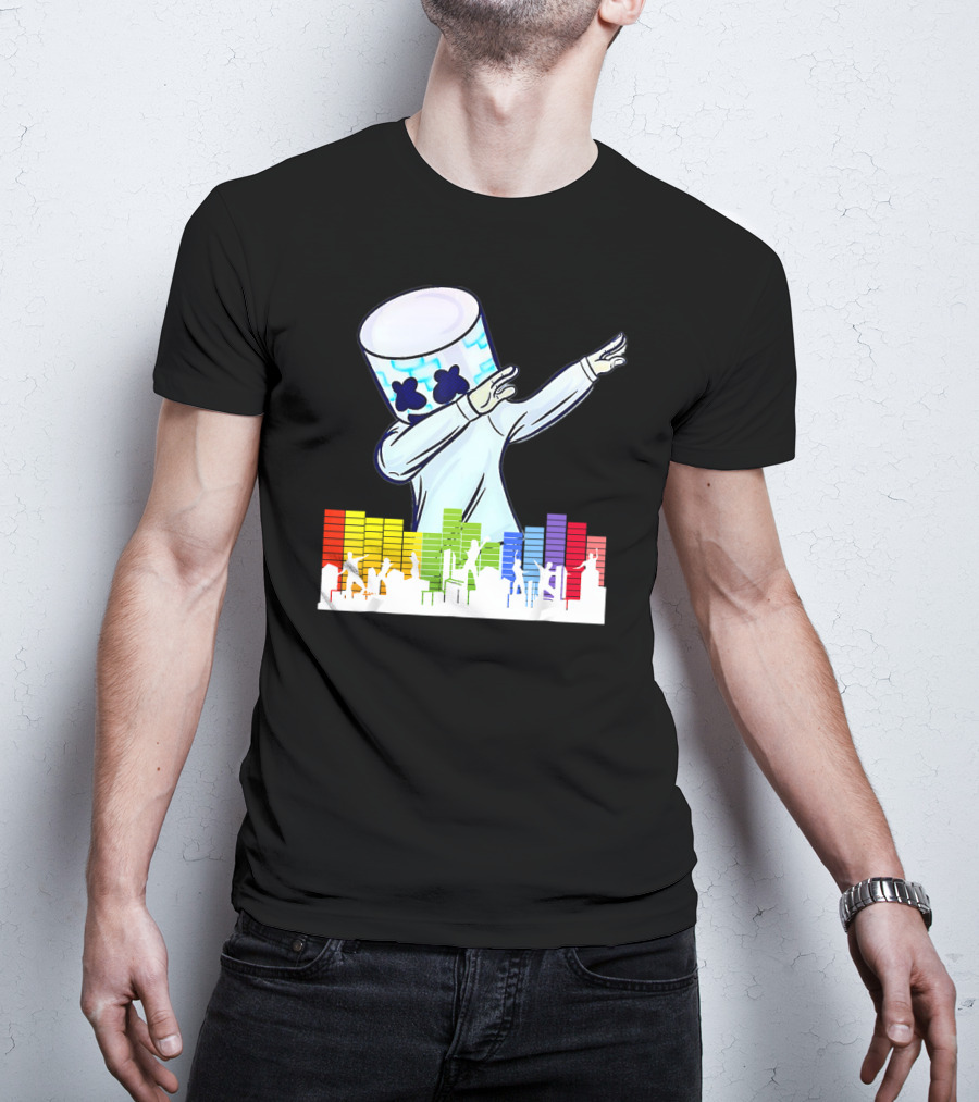 All I Want For Christmas Is Marshmello DJ Dabbing With Music Bars T-Shirt
