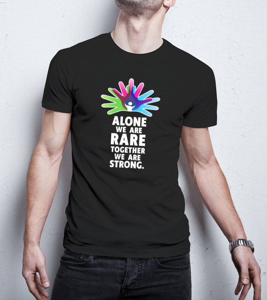 Alone We Are Rare Together We Are Strong Multicolored Hands T-Shirt