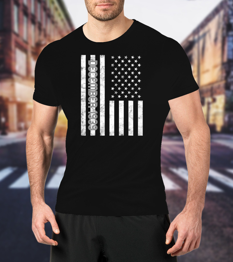 December 1939 American Flag Birthday T-Shirt