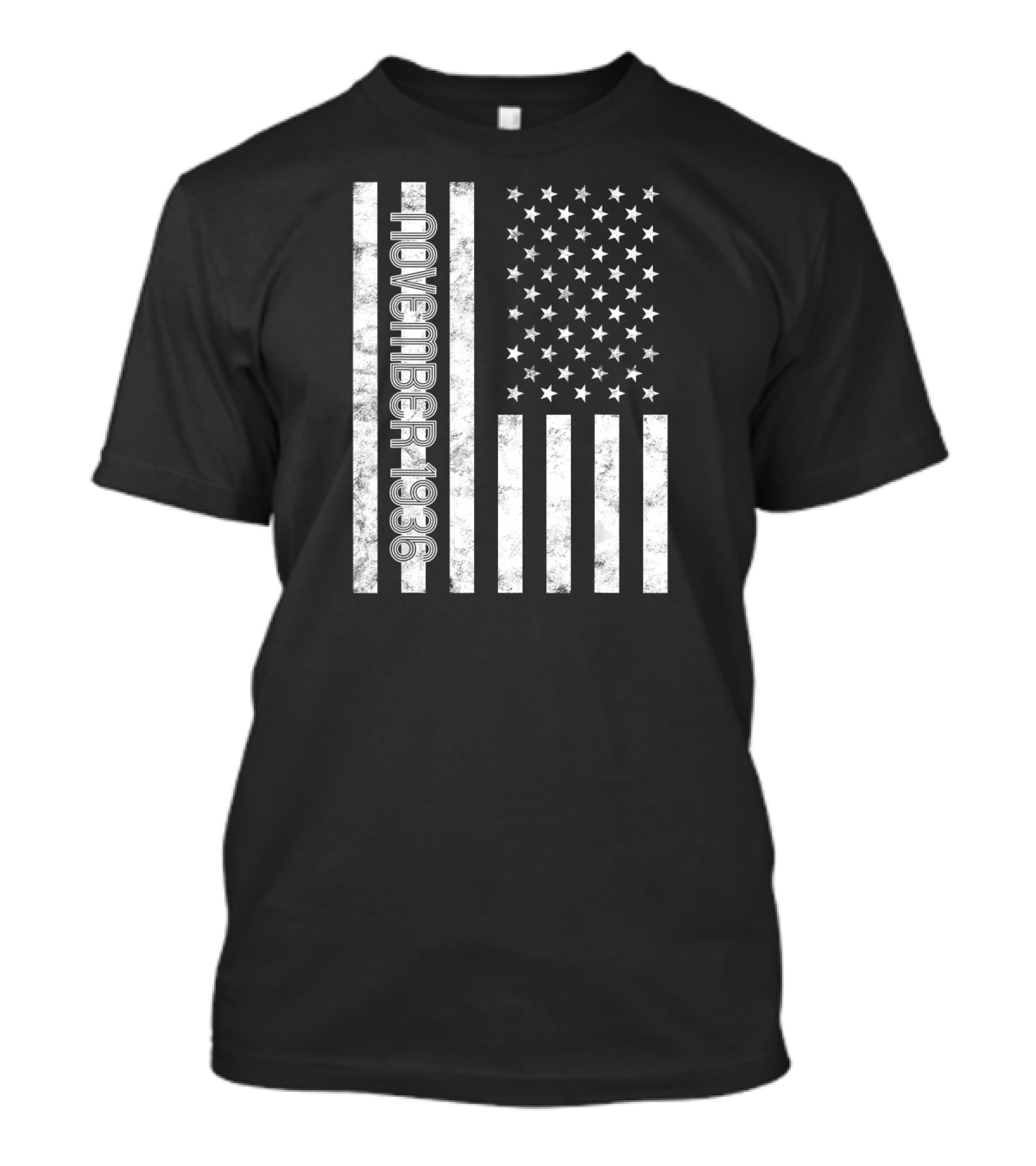 November 1936 American Flag Birthday T-Shirt