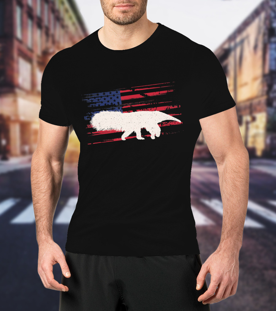 Anteater American Flag Ant Bear Patriot T-Shirt