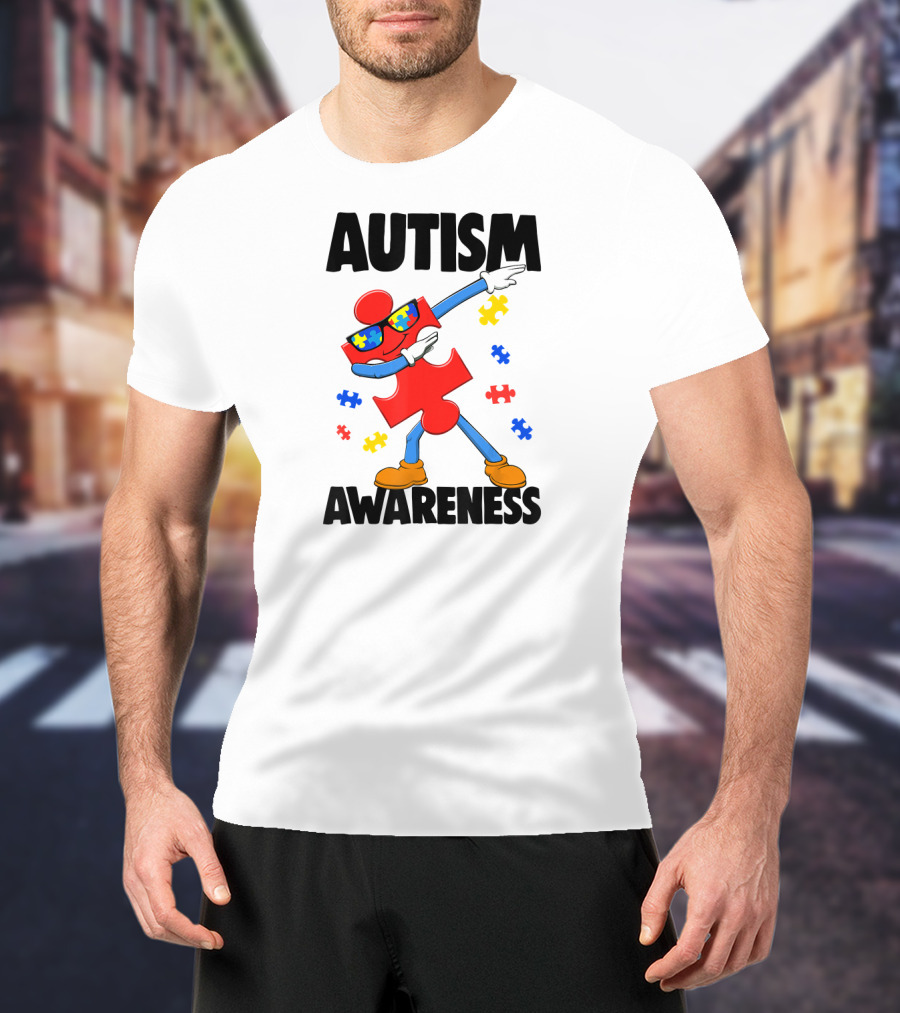 Autism Awareness Puzzle Piece Dance T-Shirt