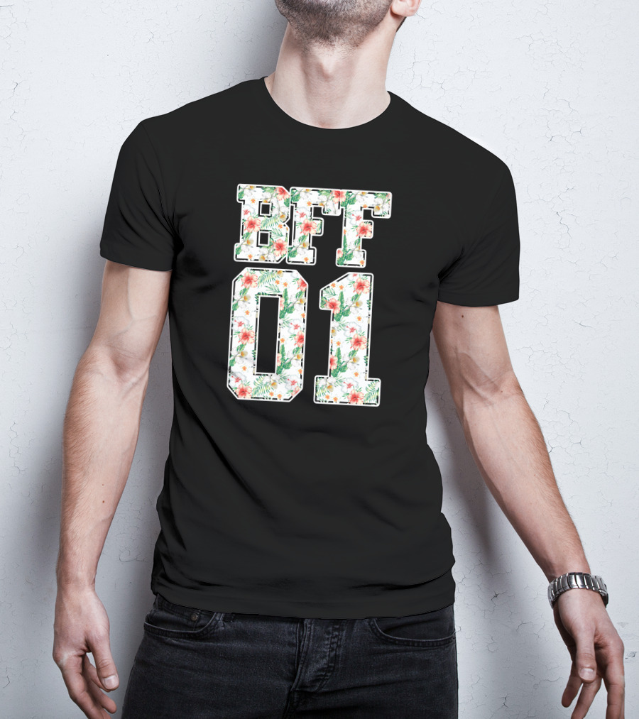 BFF 01 Best Friends Floral Tropical T-Shirt